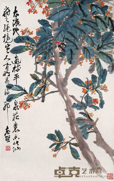 赵云壑 花卉 轴 59×37cm